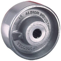 Albion - 8 Inch Diameter x 3 Inch Wide, Forged Steel Caster Wheel - 4,500 Lb. Capacity, 3-1/4 Inch Hub Length, 1 Inch Axle Diameter, Roller Bearing - Apex Tool & Supply