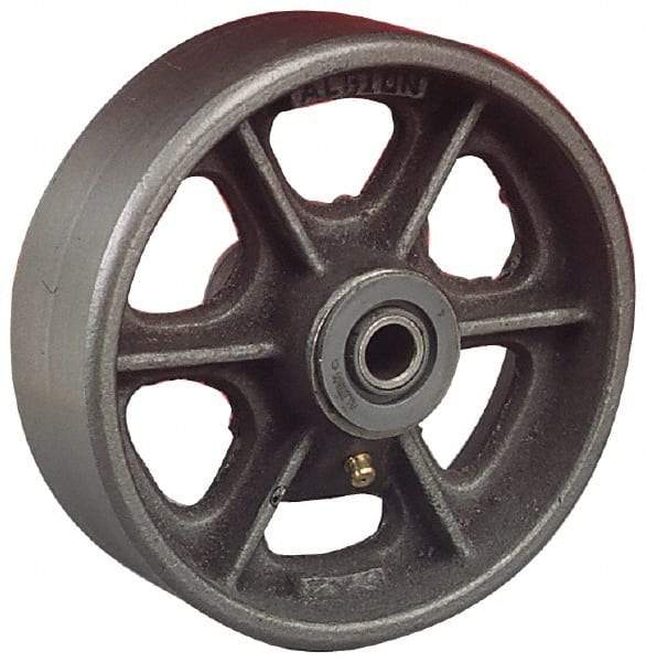 Albion - 4 Inch Diameter x 1-1/2 Inch Wide, Cast Iron Caster Wheel - 600 Lb. Capacity, 1-5/8 Inch Hub Length, 1/2 Inch Axle Diameter, Roller Bearing - Apex Tool & Supply