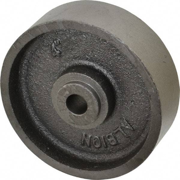 Albion - 4 Inch Diameter x 1-1/4 Inch Wide, Cast Iron Caster Wheel - 350 Lb. Capacity, 1-3/8 Inch Hub Length, 3/8 Inch Axle Diameter, Sleeve Bearing - Apex Tool & Supply