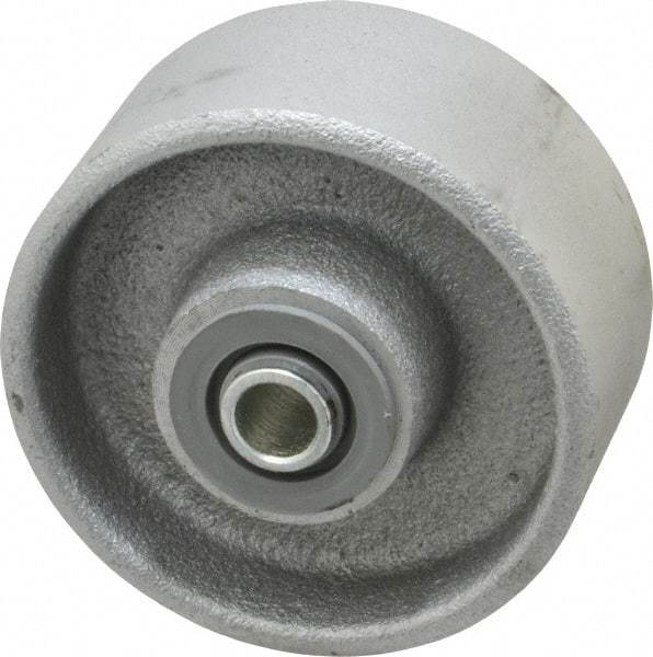 Albion - 4 Inch Diameter x 2 Inch Wide, Cast Iron Caster Wheel - 1,000 Lb. Capacity, 2-3/16 Inch Hub Length, 1/2 Inch Axle Diameter, Roller Bearing - Apex Tool & Supply