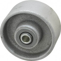 Albion - 4 Inch Diameter x 2 Inch Wide, Cast Iron Caster Wheel - 1,000 Lb. Capacity, 2-3/16 Inch Hub Length, 1/2 Inch Axle Diameter, Roller Bearing - Apex Tool & Supply