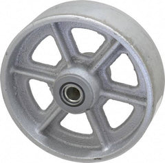 Albion - 6 Inch Diameter x 2 Inch Wide, Cast Iron Caster Wheel - 1,400 Lb. Capacity, 2-3/16 Inch Hub Length, 3/4 Inch Axle Diameter, Roller Bearing - Apex Tool & Supply