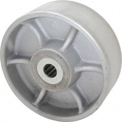 Albion - 8 Inch Diameter x 3 Inch Wide, Cast Iron Caster Wheel - 2,800 Lb. Capacity, 3-1/4 Inch Hub Length, 1 Inch Axle Diameter, Roller Bearing - Apex Tool & Supply