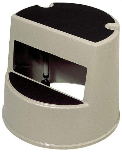 Rubbermaid - 13" High x 16" Wide x 16" Deep, Beige Step Stool with Retractable Rubber Casters - Plastic - Apex Tool & Supply