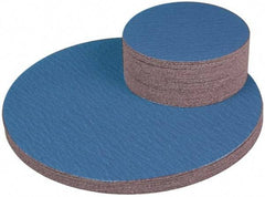 Superior Abrasives - 30" Diam, 60 Grit Zirconia Alumina Adhesive PSA Disc - Medium Grade, Blue, Cloth Backing, Flexible - Apex Tool & Supply
