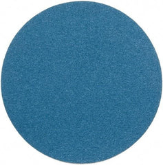 Superior Abrasives - 14" Diam, 40 Grit Zirconia Alumina Adhesive PSA Disc - Coarse Grade, Blue, Cloth Backing, Flexible - Apex Tool & Supply