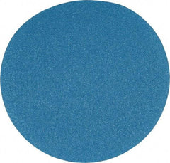 Superior Abrasives - 15" Diam, 36 Grit Zirconia Alumina Adhesive PSA Disc - Very Coarse Grade, Blue, Cloth Backing, Flexible - Apex Tool & Supply