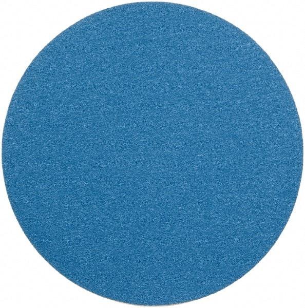 Superior Abrasives - 15" Diam, 40 Grit Zirconia Alumina Adhesive PSA Disc - Coarse Grade, Blue, Cloth Backing, Flexible - Apex Tool & Supply