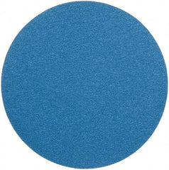Superior Abrasives - 15" Diam, 40 Grit Zirconia Alumina Adhesive PSA Disc - Coarse Grade, Blue, Cloth Backing, Flexible - Apex Tool & Supply