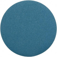 Superior Abrasives - 18" Diam, 40 Grit Zirconia Alumina Adhesive PSA Disc - Coarse Grade, Blue, Cloth Backing, Flexible - Apex Tool & Supply