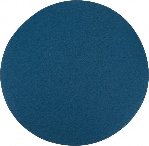 Superior Abrasives - 20" Diam, 80 Grit Zirconia Alumina Adhesive PSA Disc - Medium Grade, Blue, X Weighted Backing, Flexible - Apex Tool & Supply