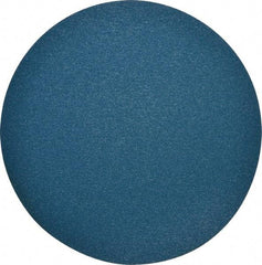 Superior Abrasives - 24" Diam, 36 Grit Zirconia Alumina Adhesive PSA Disc - Very Coarse Grade, Blue, X Weighted Backing, Flexible - Apex Tool & Supply