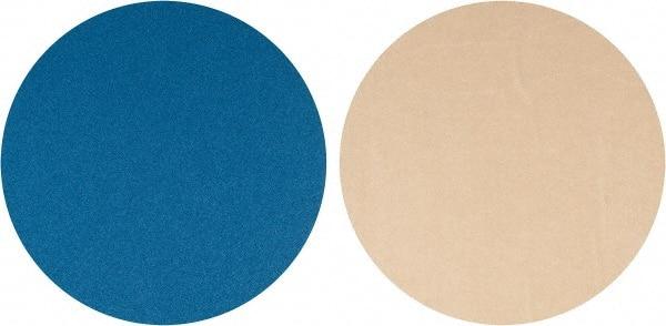 Superior Abrasives - 24" Diam, 50 Grit Zirconia Alumina Adhesive PSA Disc - Coarse Grade, Blue, X Weighted Backing, Flexible - Apex Tool & Supply