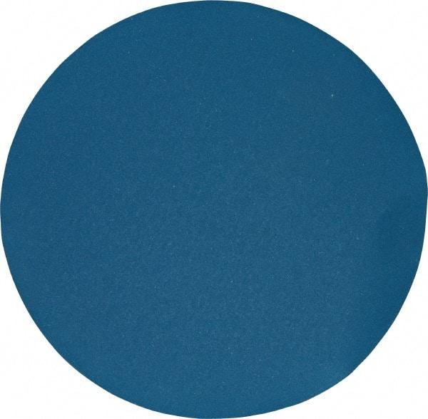Superior Abrasives - 24" Diam, 80 Grit Zirconia Alumina Adhesive PSA Disc - Medium Grade, Blue, X Weighted Backing, Flexible - Apex Tool & Supply