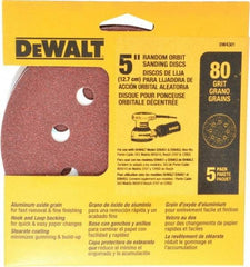DeWALT - 80 Grit, Hook & Loop Disc - Medium Grade, Coated - Apex Tool & Supply