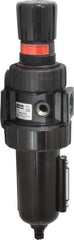 Parker - 3/4" NPT Port Standard 1 Piece Filter/Regulator FRL Unit - Metal Bowl, 90 SCFM, 250 Max psi, 11.76" High, Manual Drain - Apex Tool & Supply