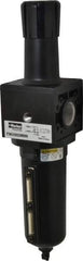 Parker - 1" NPT Port Heavy Duty 1 Piece Filter/Regulator FRL Unit - Metal Bowl, 250 SCFM, 250 Max psi, 15.95" High, Manual Drain - Apex Tool & Supply