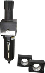 Parker - 1-1/2" NPT Port Heavy Duty 1 Piece Filter/Regulator FRL Unit - Metal Bowl, 250 SCFM, 250 Max psi, 15.95" High, Manual Drain - Apex Tool & Supply