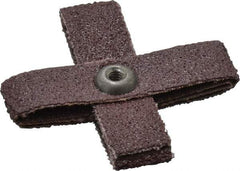 3M - 60 Grit, Medium Grade, Aluminum Oxide Cross Pad - 2" Long x 2" Wide x 1/2" Thick, Cloth Backed, X Backing Weight, 8 Ply, 18,000 Max RPM - Apex Tool & Supply