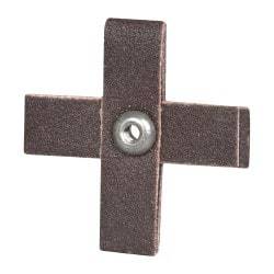 3M - 120 FEPA Grit, Fine Grade, Aluminum Oxide Cross Pad - 2" Long x 2" Wide x 1/2" Thick, Cloth Backed, X Backing Weight, 8 Ply, 18,000 Max RPM - Apex Tool & Supply