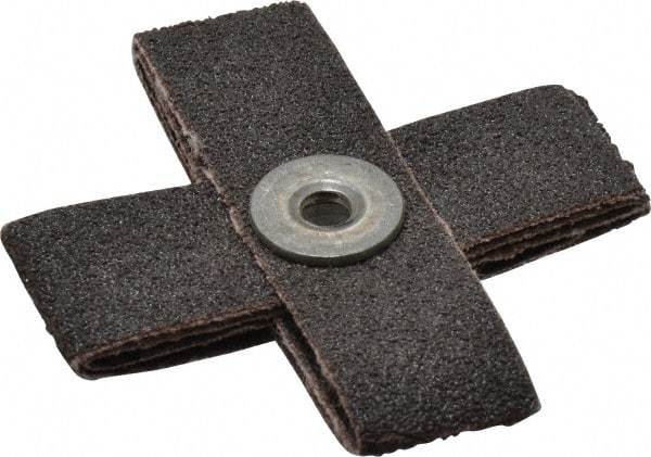 3M - 60 Grit, Medium Grade, Aluminum Oxide Cross Pad - 2-1/2" Long x 2-1/2" Wide x 3/4" Thick, Cloth Backed, X Backing Weight, 8 Ply, 18,000 Max RPM - Apex Tool & Supply