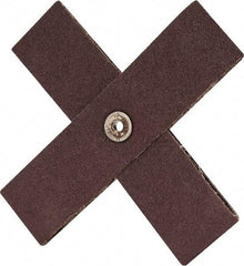 3M - 60 Grit, Medium Grade, Aluminum Oxide Cross Pad - 6" Long x 6" Wide x 1-1/2" Thick, Cloth Backed, X Backing Weight, 8 Ply, 9,000 Max RPM - Apex Tool & Supply