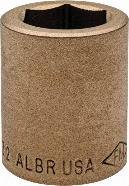 Ampco - 25/32", 1/2" Drive, Standard Hand Socket - 6 Points, 1-7/16" OAL, Aluminum Bronze - Apex Tool & Supply