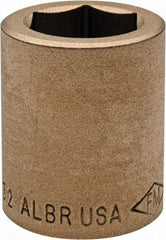 Ampco - 25/32", 1/2" Drive, Standard Hand Socket - 6 Points, 1-7/16" OAL, Aluminum Bronze - Apex Tool & Supply