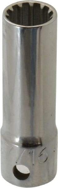 Proto - 3/8" Drive, 7/16" Socket, Spline Socket - 12 Points, 2-1/8" OAL - Apex Tool & Supply