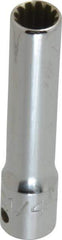 Proto - 1/4" Drive, 1/4" Socket, Spline Socket - 12 Points, 2" OAL - Apex Tool & Supply