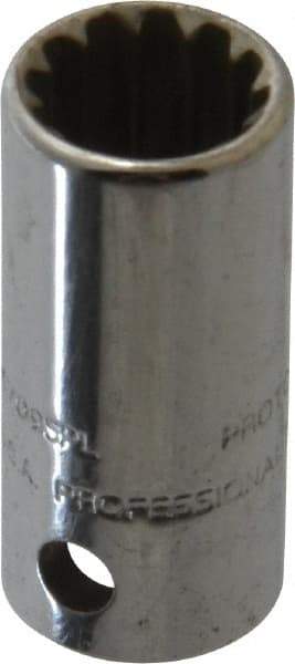 Proto - 1/4" Drive, 9/32" Socket, Spline Socket - 12 Points, 59/64" OAL - Apex Tool & Supply