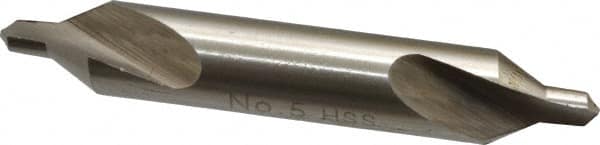 Interstate - #5 Plain Cut 60° Incl Angle High Speed Steel Combo Drill & Countersink - Apex Tool & Supply