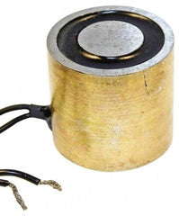 Mag-Mate - 2" Diam, 5.2 Watts, 150 Lb Max Magnetic Pull Electromagnet - 1/4-20 Thread, 24 DC Output Voltage - Apex Tool & Supply