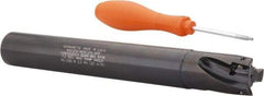Kennametal - 1-1/4" Cut Diam, 14.48mm Max Depth of Cut, 1-1/4" Shank Diam, 254mm OAL, Indexable Square Shoulder End Mill - EC14.., EP14.. Inserts, Cylindrical Shank, 0° Lead Angle, Through Coolant - Apex Tool & Supply