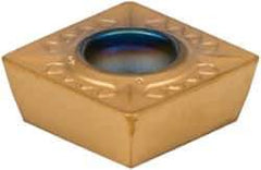 Kennametal - SDET43 GB Grade KC725M Carbide Milling Insert - TiN/TiCN/TiN Finish, 3/16" Thick, 1/2" Inscribed Circle, 0.8mm Corner Radius - Apex Tool & Supply