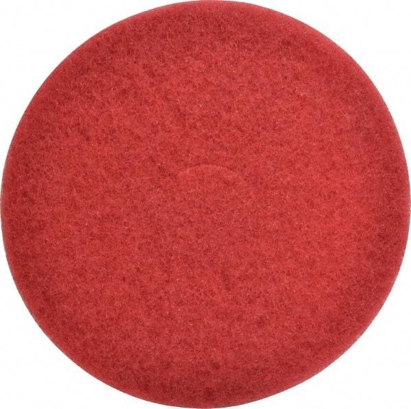 3M - Spray Buffing Pad - 14" Machine, Red Pad, Polyester - Apex Tool & Supply