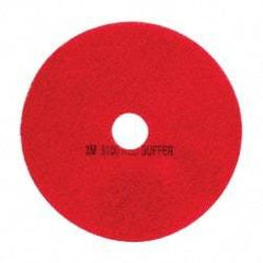 3M - Spray Buffing Pad - 20" Machine, Red Pad, Polyester - Apex Tool & Supply
