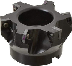 Kennametal - 6 Inserts, 3" Cut Diam, 1" Arbor Diam, 0.361" Max Depth of Cut, Indexable Square-Shoulder Face Mill - 0/90° Lead Angle, 1-3/4" High, SD.T 43.. Insert Compatibility, Series KSSM - Apex Tool & Supply