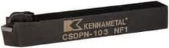 Kennametal - CSDP, Neutral Cut, 0° Lead Angle, 5/8" Shank Height x 5/8" Shank Width, Positive Rake Indexable Turning Toolholder - 4-1/2" OAL, SP..32. Insert Compatibility, Series Kendex - Apex Tool & Supply
