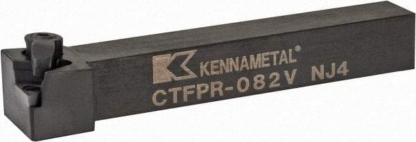 Kennametal - CTFP, Right Hand Cut, 0° Lead Angle, 1/2" Shank Height x 1/2" Shank Width, Positive Rake Indexable Turning Toolholder - 3-1/2" OAL, TP..22. Insert Compatibility, Series Kendex - Apex Tool & Supply