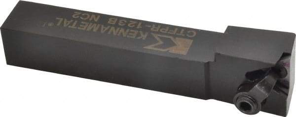 Kennametal - CTFP, Right Hand Cut, 0° Lead Angle, 3/4" Shank Height x 3/4" Shank Width, Positive Rake Indexable Turning Toolholder - 4-1/2" OAL, TP..32. Insert Compatibility, Series Kendex - Apex Tool & Supply