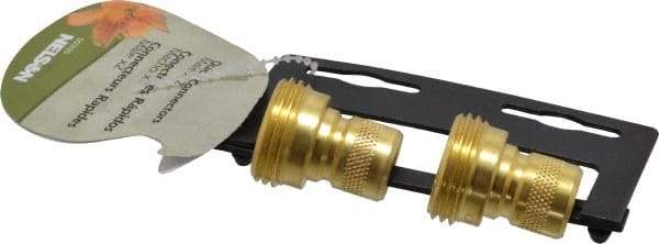 Nelson - 3/4-8 Garden Hose Coupler Set - Brass, Male Connector - Apex Tool & Supply