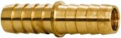 Parker - Hose Barb x Hose Barb Hose Mender - 1/2" ID Hose x 0.53" OD Hose, Brass - Apex Tool & Supply
