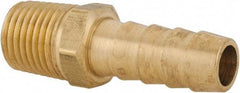 Parker - 1/4 NPT Thread Hose Barb x Male NPT Connector - 3/8" ID Hose x 0.415" OD Hose, Brass - Apex Tool & Supply