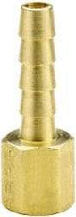 Parker - 3/8 NPT Thread Hose Barb x Female NPT Connector - 3/8" ID Hose x 0.415" OD Hose, Brass - Apex Tool & Supply