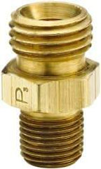 Parker - 1/2 Male Thread, Brass Industrial Pipe Ball-End Joint Adapter - MNPSM x MNPT, 150 psi - Apex Tool & Supply