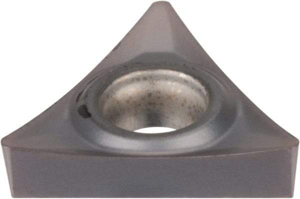 Kennametal - TCGT21.51 HP Grade KC5025 Carbide Turning Insert - TiAlN Finish, 60° Triangle, 1/4" Inscr Circle, 3/32" Thick, 1/64" Corner Radius - Apex Tool & Supply