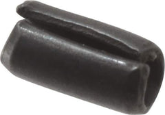 Value Collection - 2mm Diam x 4mm Long Slotted Spring Pin - Grade 1070-1080 Steel, Plain Finish - Apex Tool & Supply