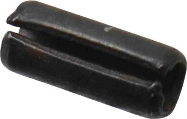 Value Collection - 2mm Diam x 5mm Long Slotted Spring Pin - Grade 1070-1080 Steel, Plain Finish - Apex Tool & Supply