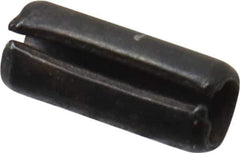Value Collection - 2mm Diam x 5mm Long Slotted Spring Pin - Grade 1070-1080 Steel, Plain Finish - Apex Tool & Supply